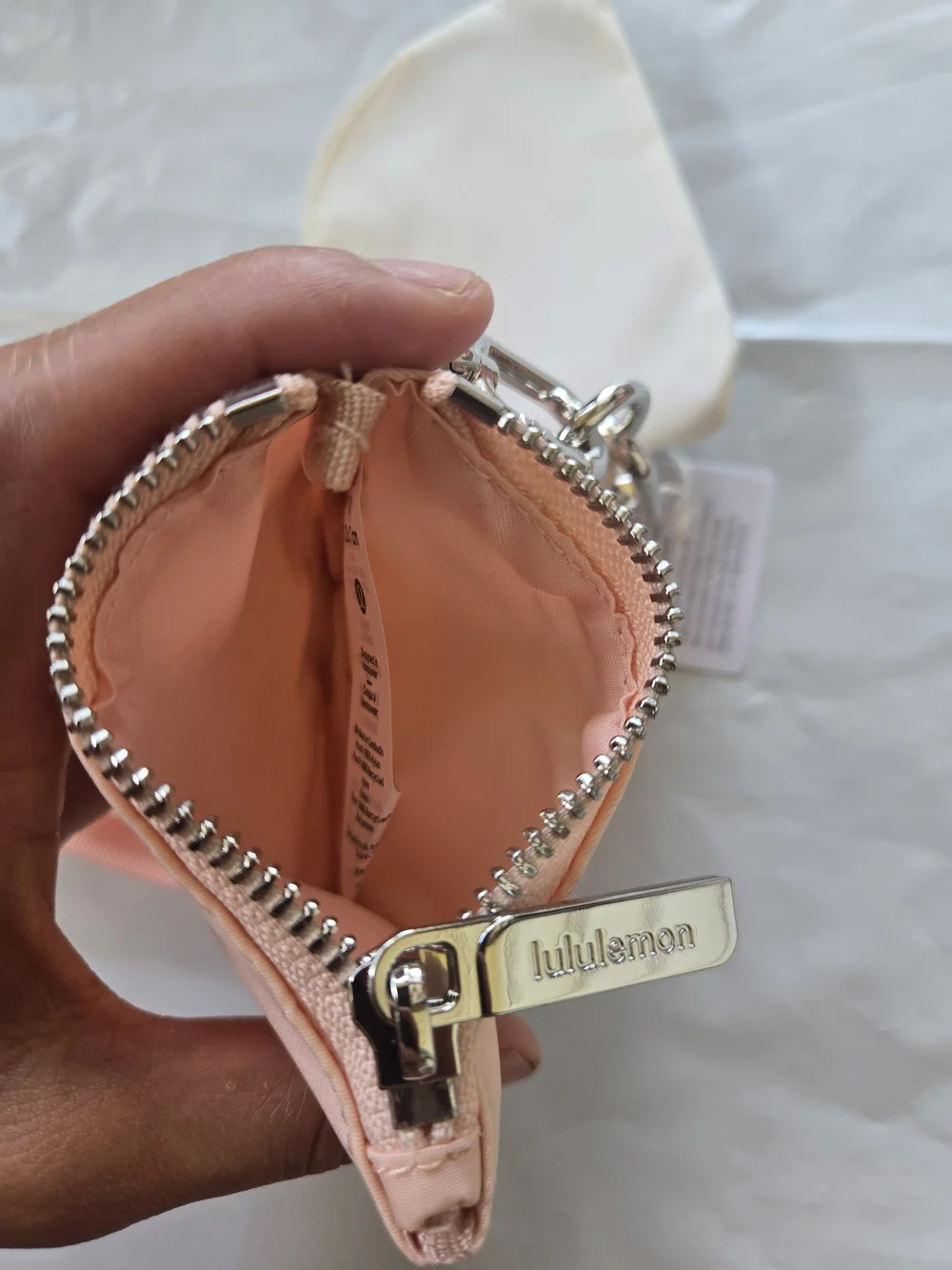 lululemon Dual Pouch Wrislet PASTEL PINK AND CREAM